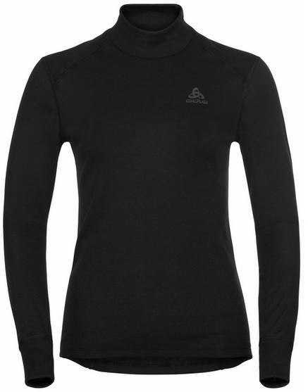 Women’s Active Warm Eco Turtleneck Baselayer Top Black XS