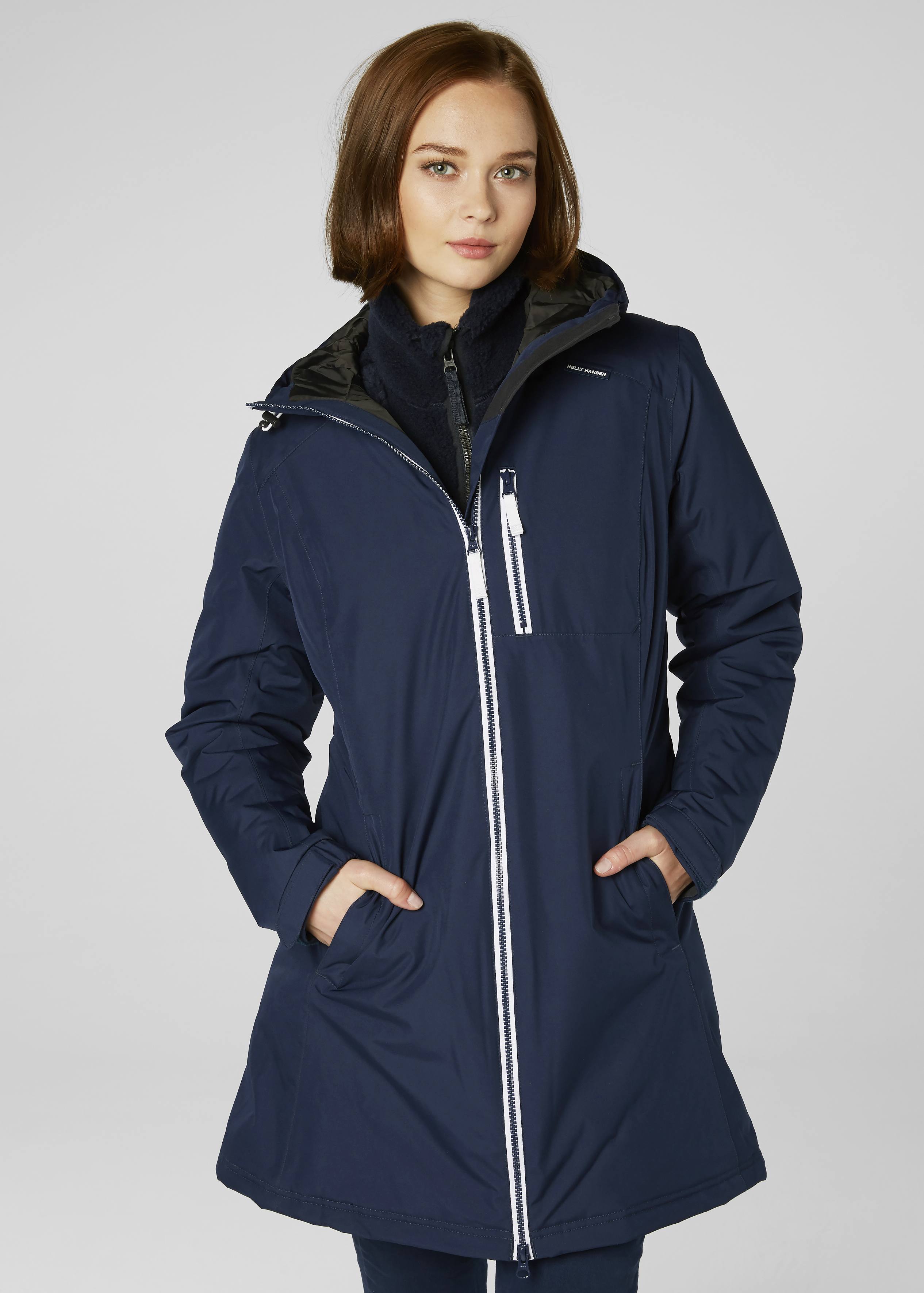 Women’s Long Belfast Winter Jacket Evening blue M