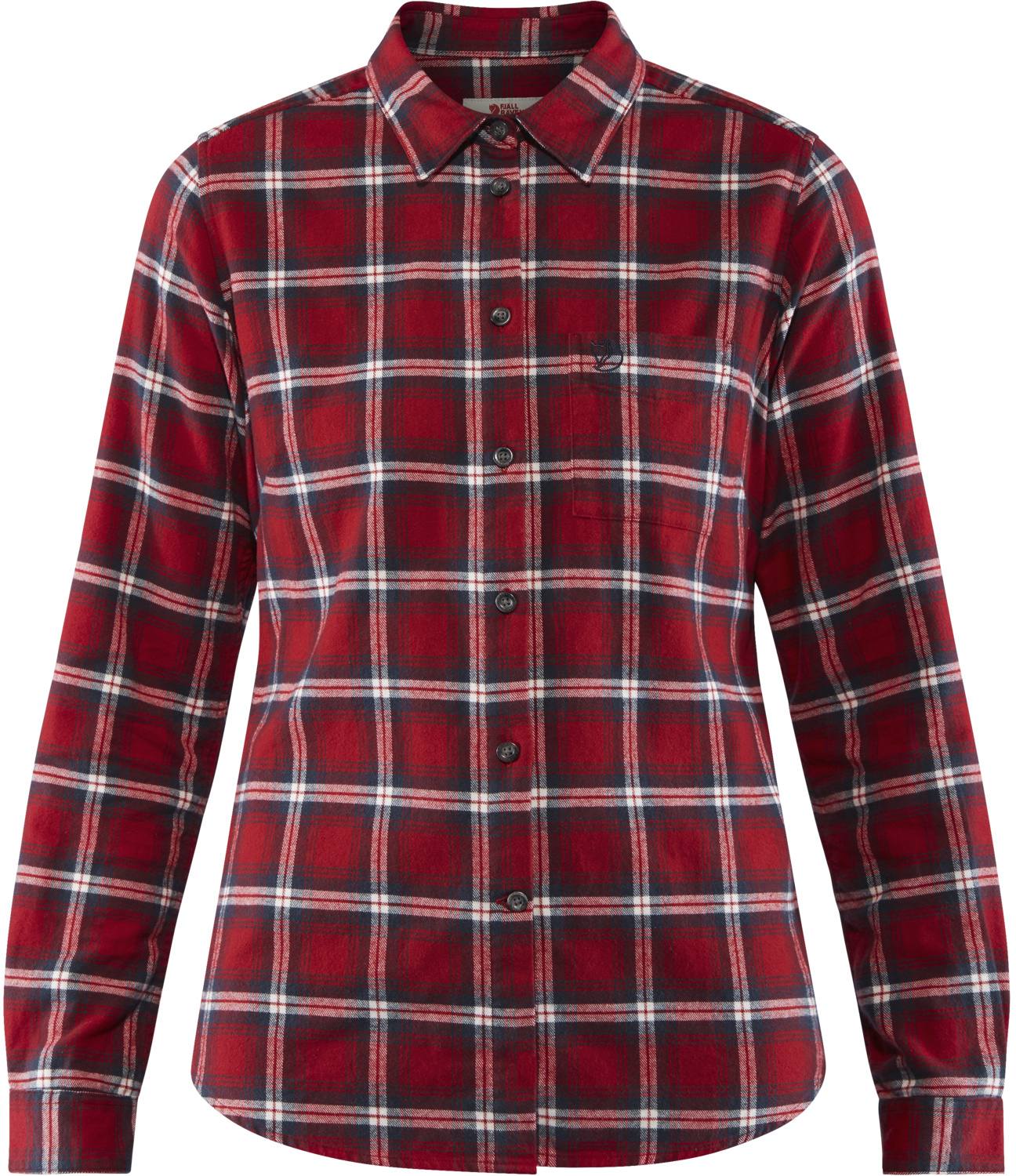 Övik Flannel W LS Shirt Deep red L