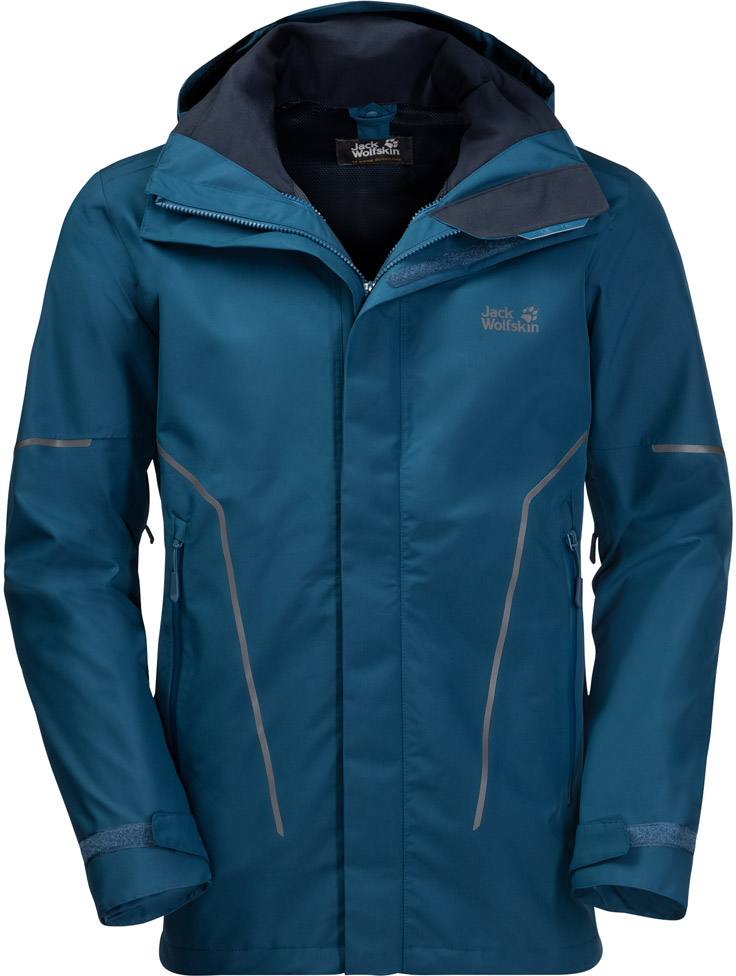 Jack Wolfskin Taiga Trail Jacket Men Poseidon Blue M