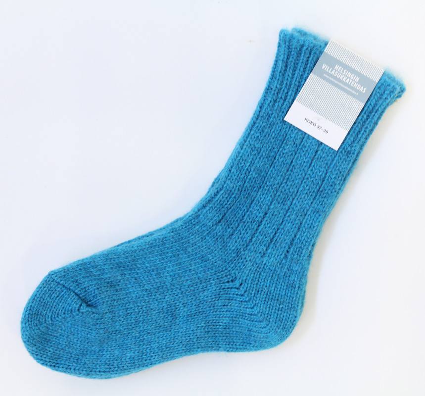 Helsingin Villasukkatehdas Wool socks Turquoise 43-45