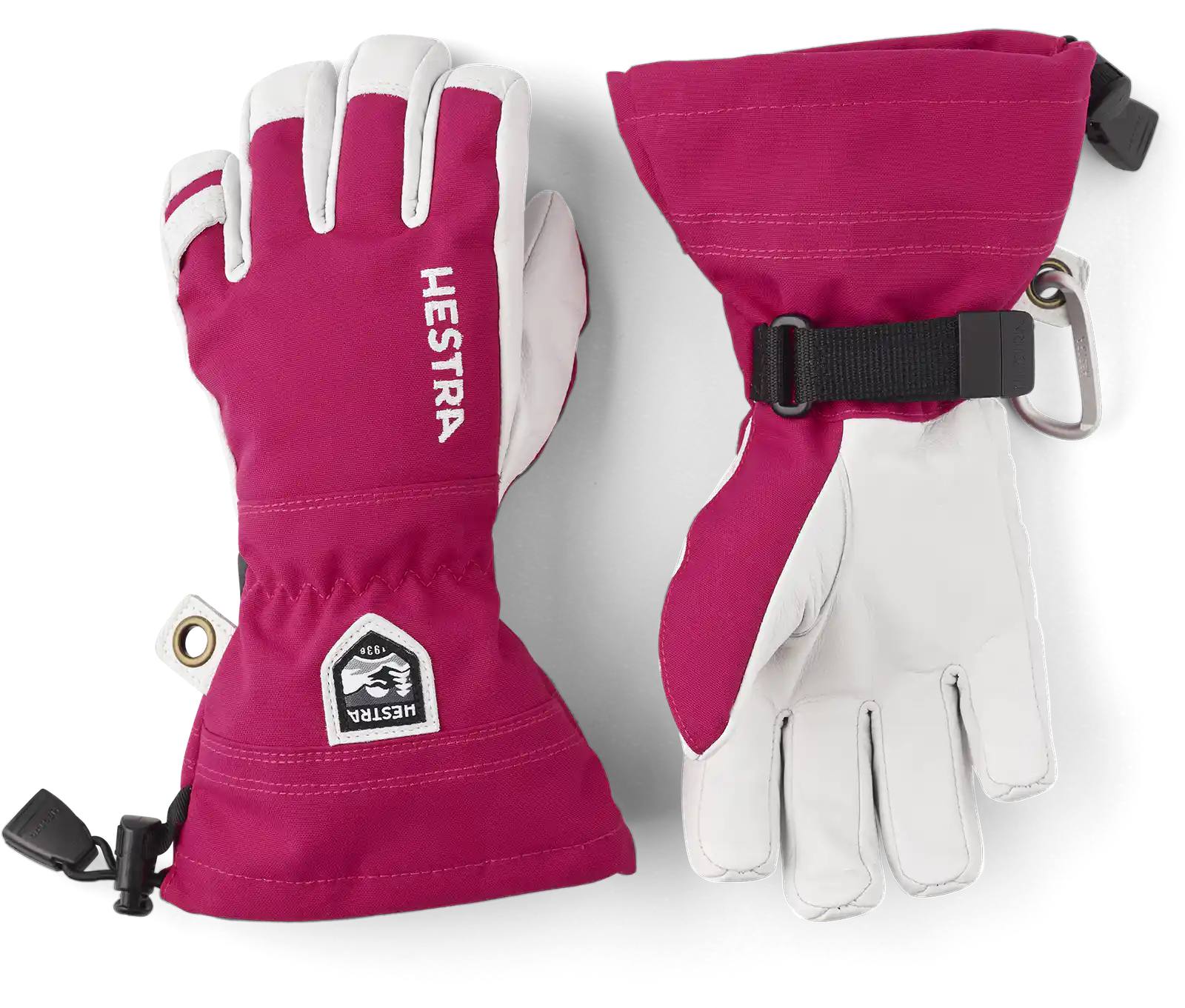 Army Leather Heli Ski Jr Glove Fuchsia 6