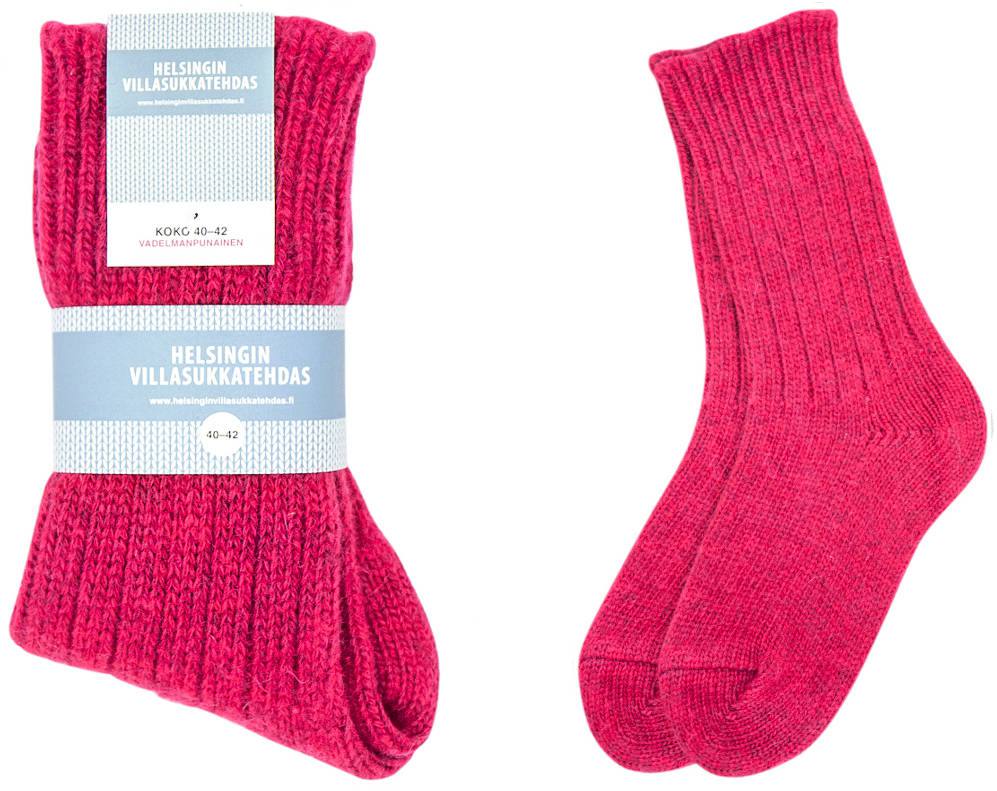 Helsingin Villasukkatehdas Wool socks Vadelma 40-42