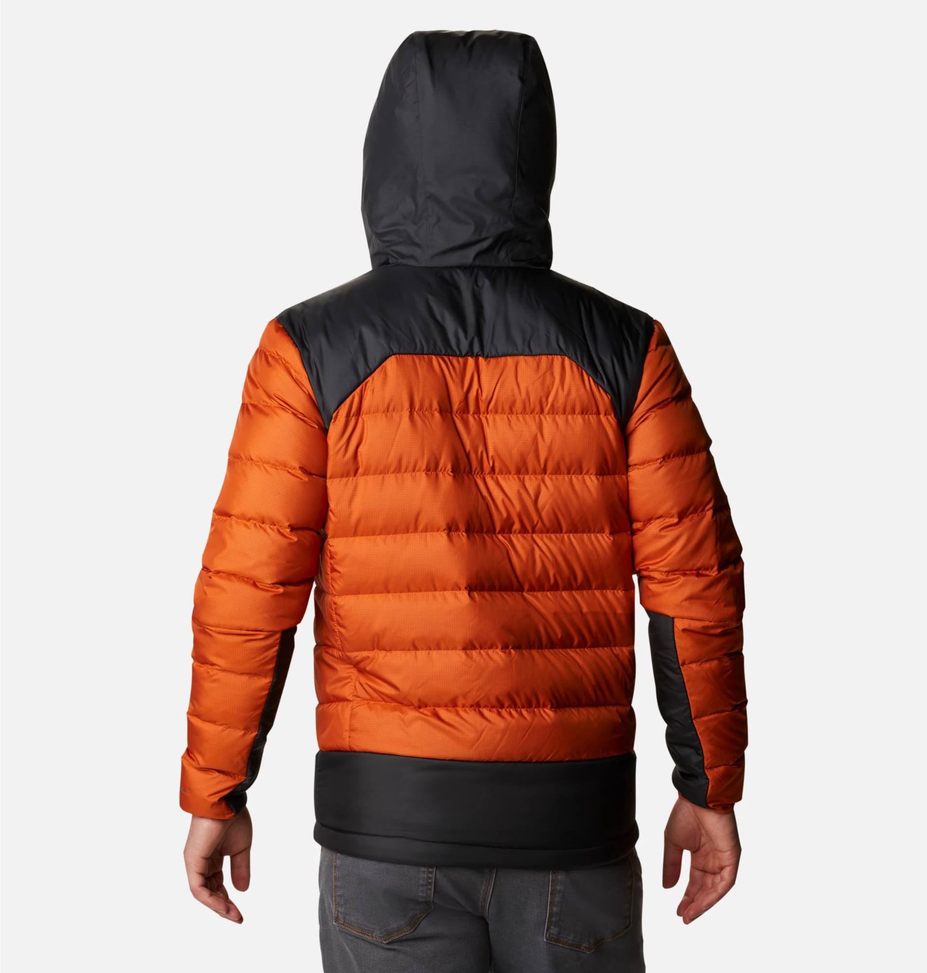 Men’s Autumn Park Down Hooded Jacket Dark orange L