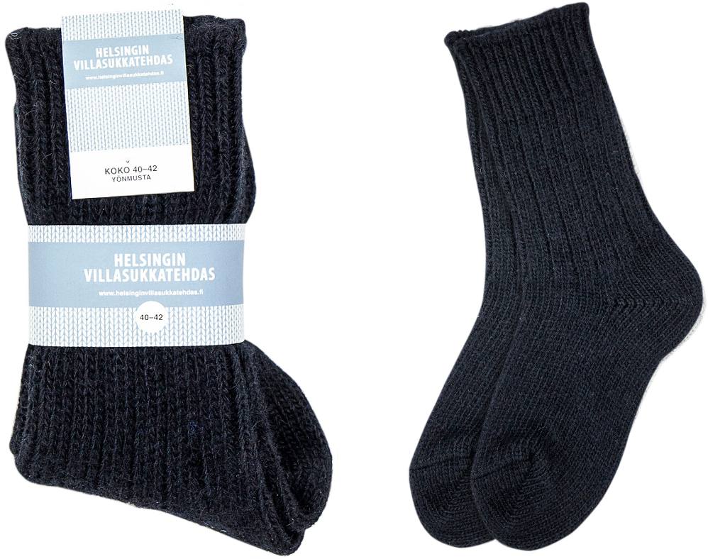 Helsingin Villasukkatehdas Wool socks Musta 43-45