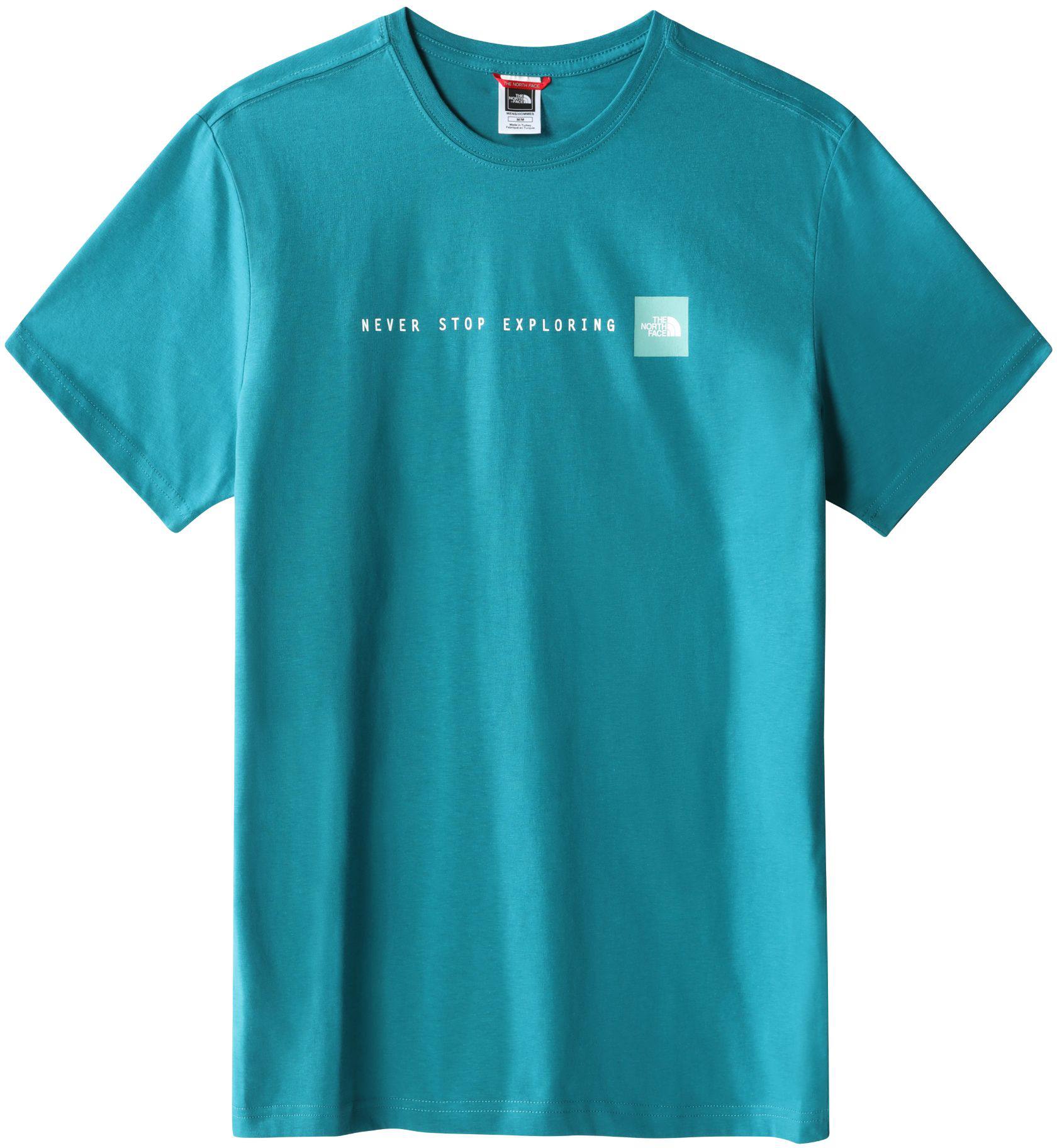 Never Stop Exploring Tee Turquoise XL