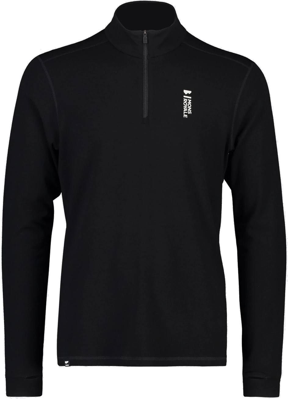 Mons Royale Cascade 200 1/4 Zip LS Black XL