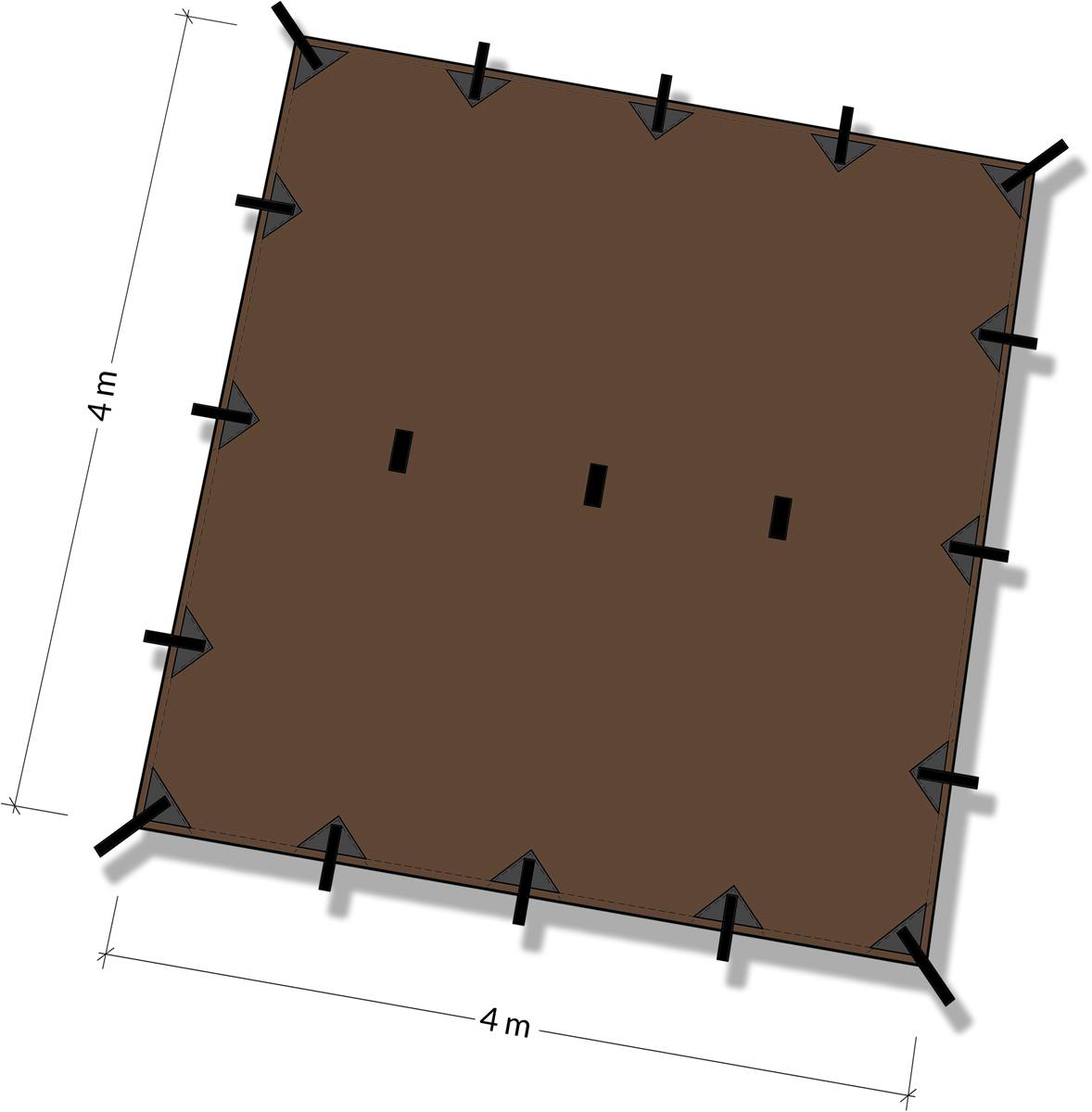Tarp 4×4 Ruskea