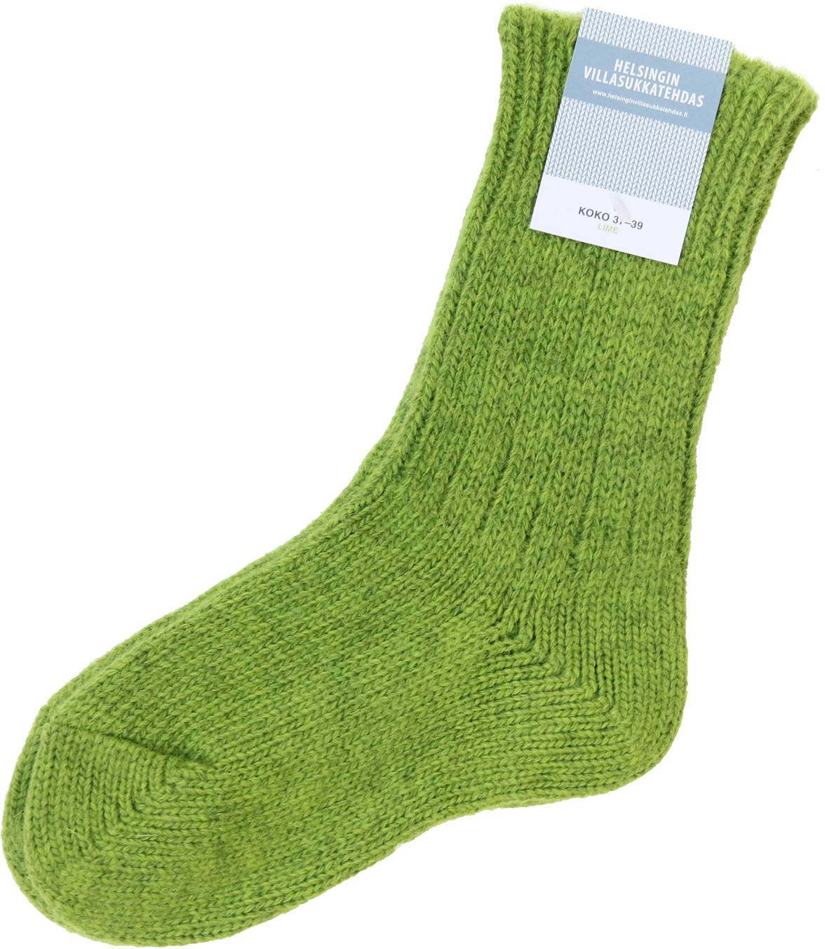 Helsingin Villasukkatehdas Wool socks Lime 40-42