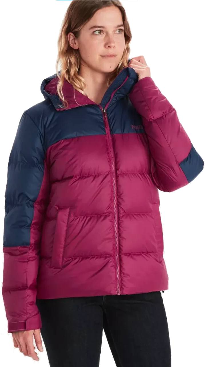 Marmot Guides Down W Hoody Pink / Blue XS