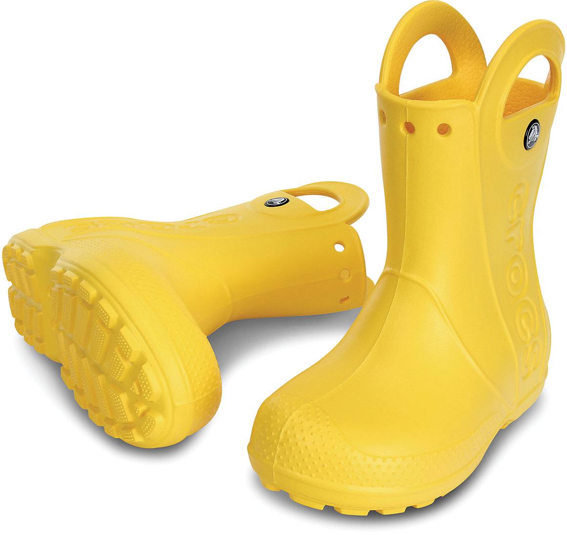 Crocs Kids Handle It Rain Boot Yellow C7