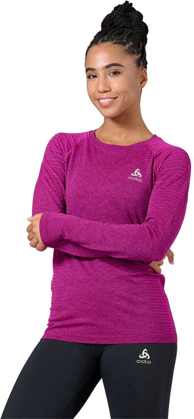 Women’s ESSENTIAL SEAMLESS Long-Sleeve Running T-Shirt Fuchsia S