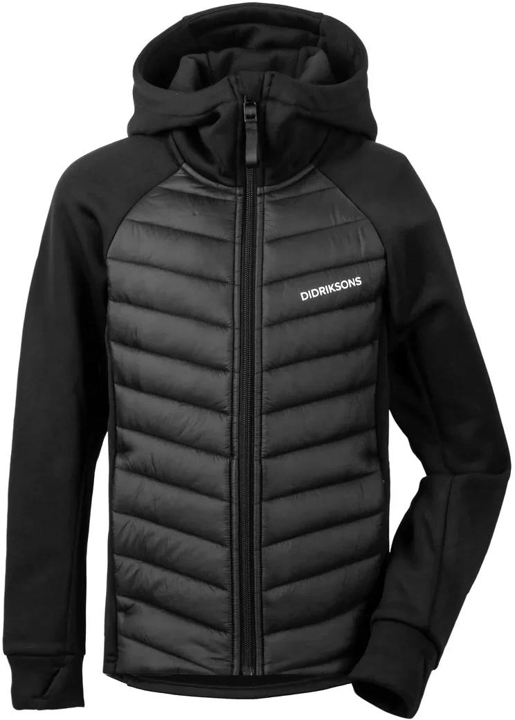 Didriksons Tovik 4 Girls Hybrid Hoodie Black 170