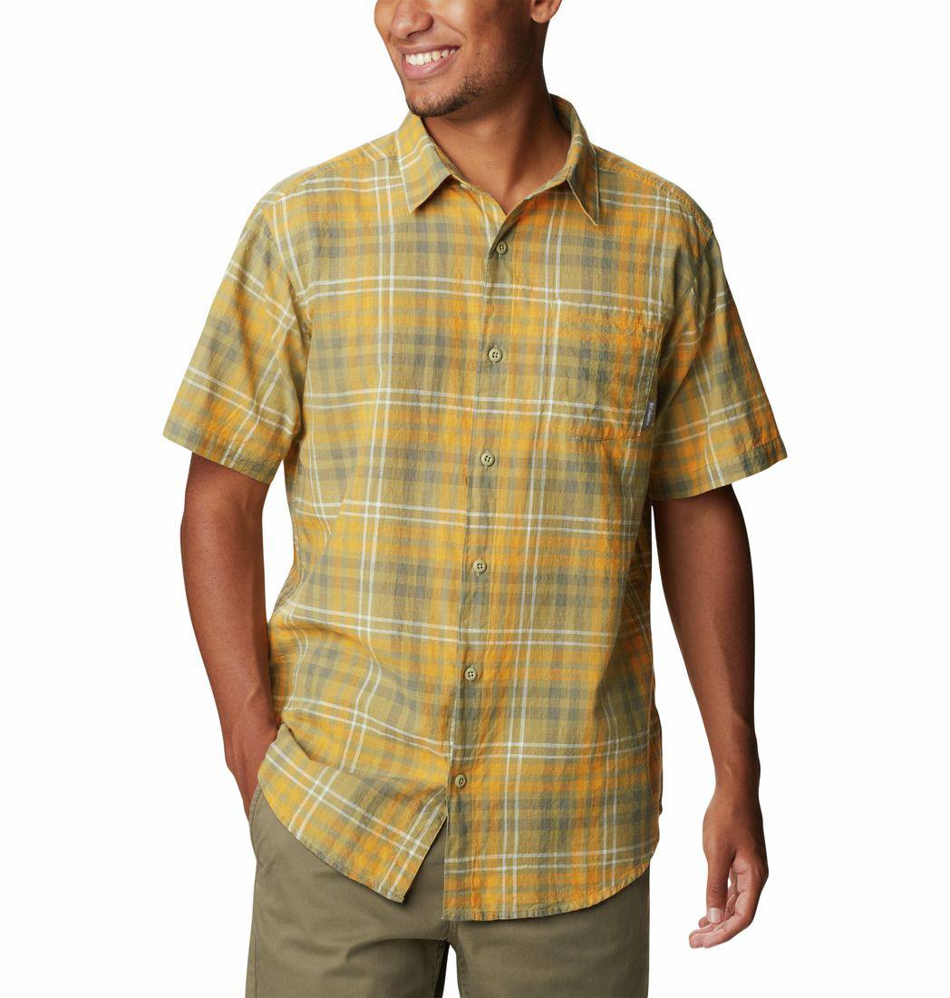 Men’s Under Exposure Yarn-Dye Short Sleeve Shirt Yellow S