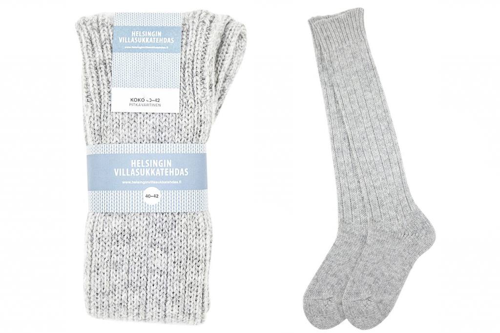 Helsingin Villasukkatehdas Long Wool Socks Grey 43 – 45