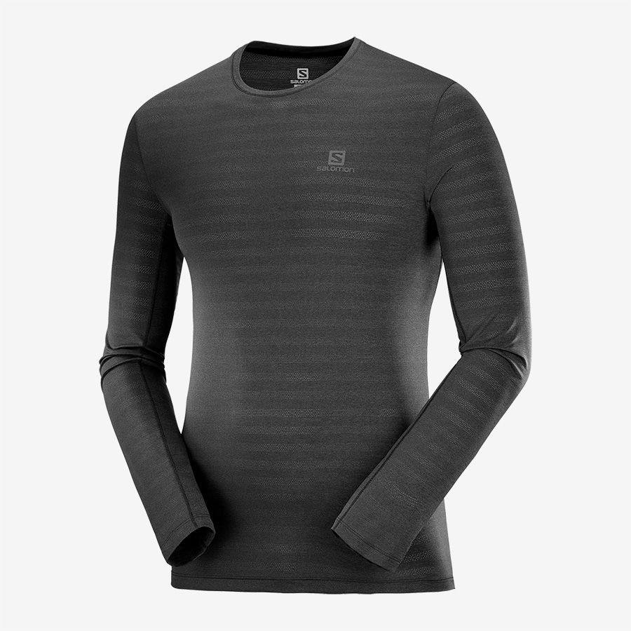 Salomon XA LS Tee Musta / Harmaa L