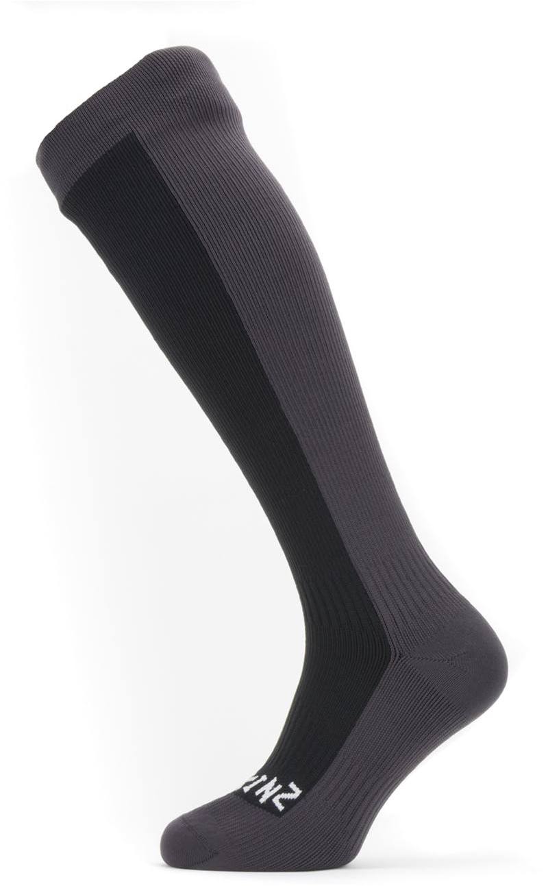 Waterproof Cold Weather Knee Length Sock Musta / Harmaa S
