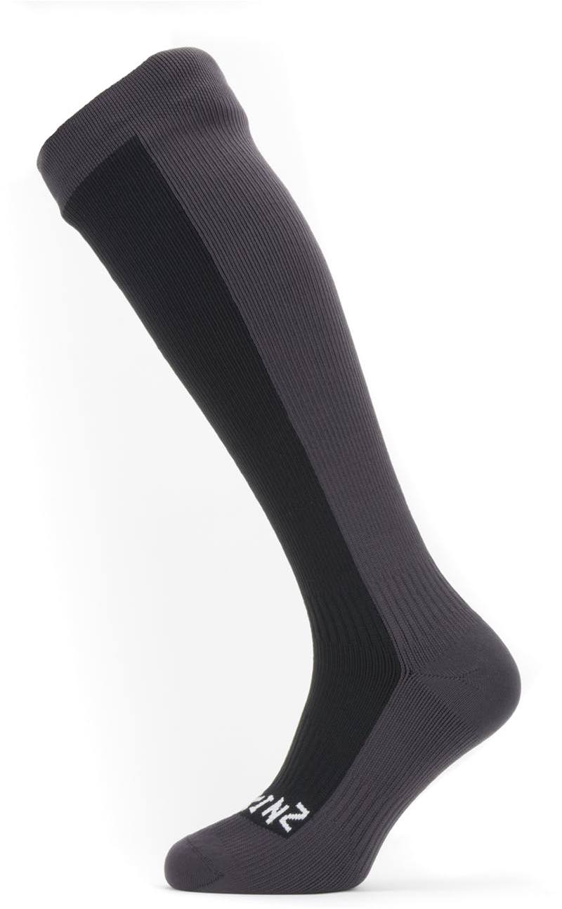 Waterproof Cold Weather Knee Length Sock Musta / Harmaa L