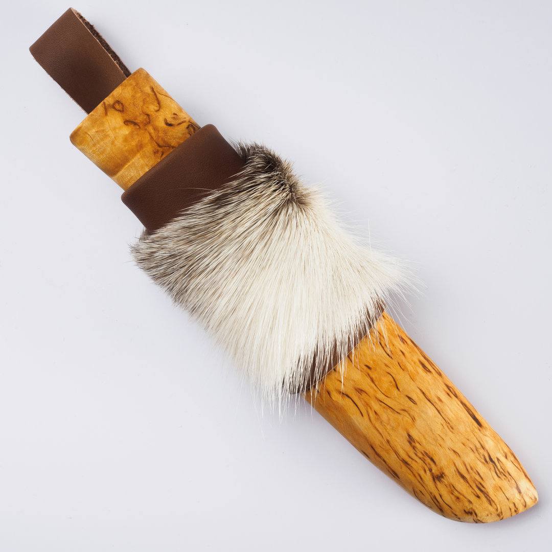 Roselli Vaarinpuukko with Gnarl and Fur sheath