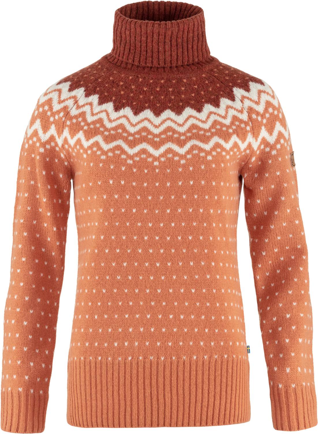 Women’s Övik Knit Roll Neck Desert Brown – Autumn Leaf L