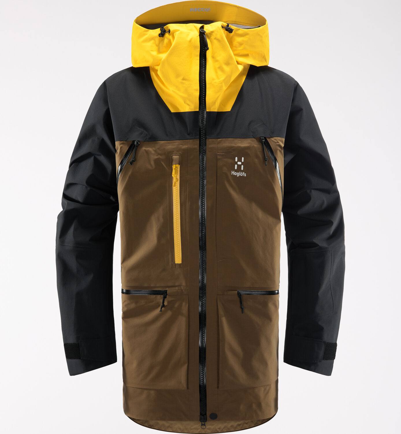 Vassi GTX Pro Jacket Men Brown / Yellow S