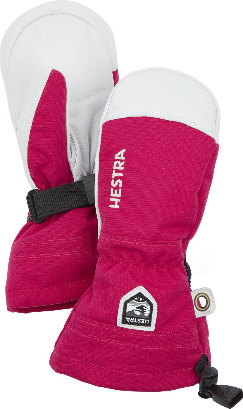 Army Leather Heli Ski Jr Mitts Fuchsia 6