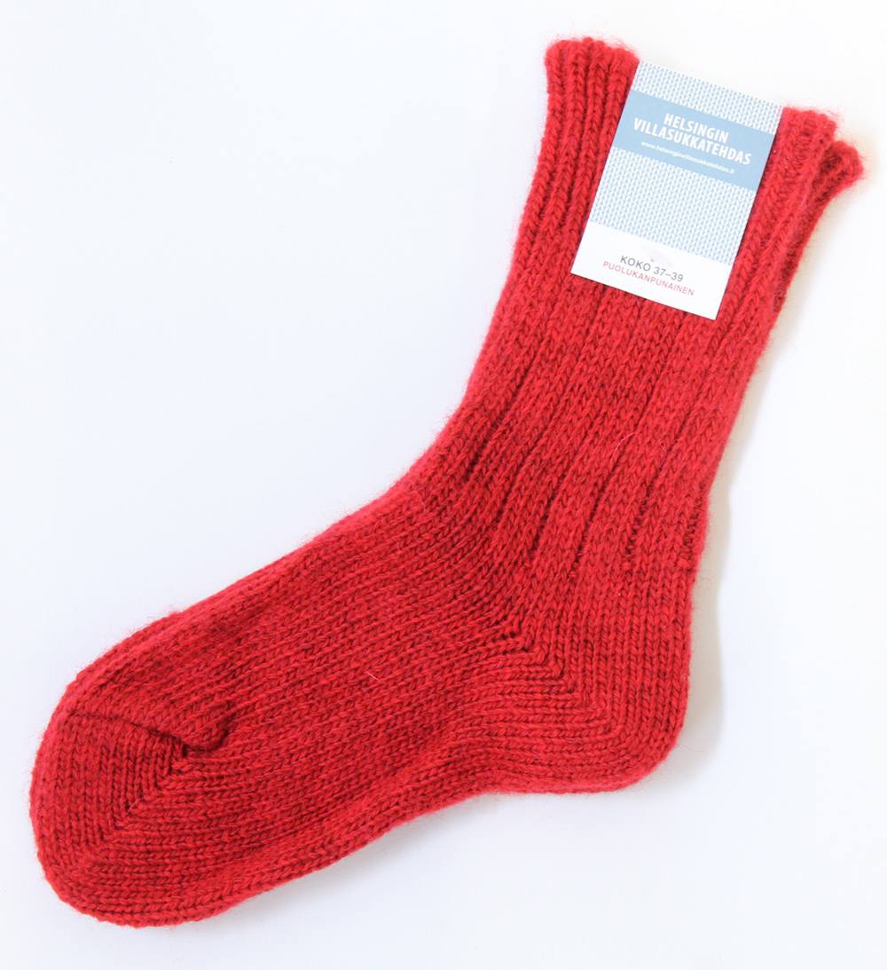 Helsingin Villasukkatehdas Wool socks Red 43-45
