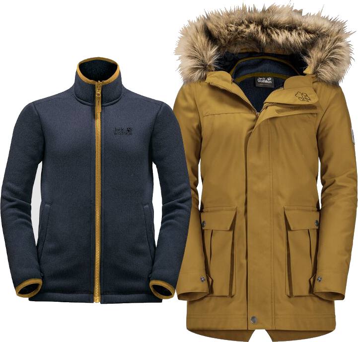 Jack Wolfskin Boys Elk Island 3in1 Parka Gold 164