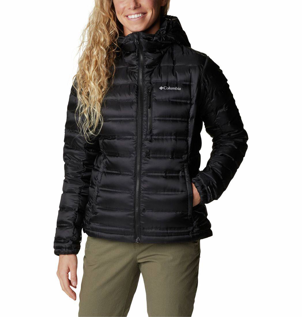 Women’s Pebble Peak Down Hooded Puffer Jacket Black L