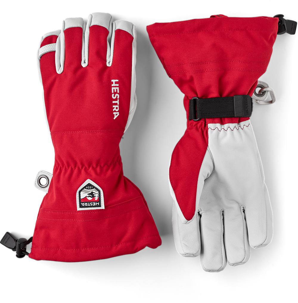 Army Leather Heli Ski Glove red 12