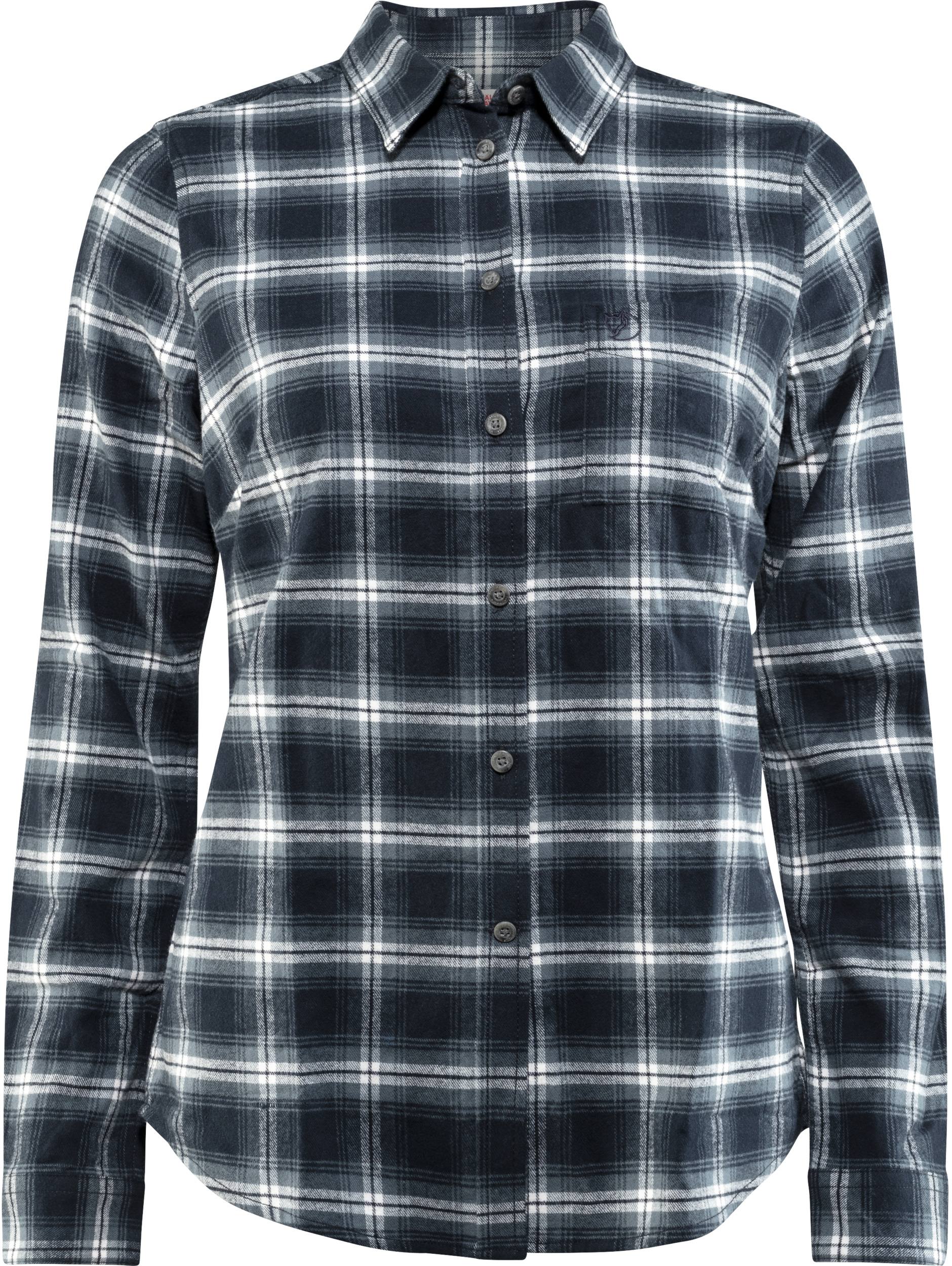 Övik Flannel W LS Shirt Dark navy XS